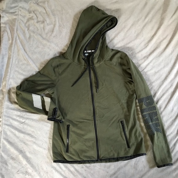 PINK Victoria's Secret Jackets & Blazers - PINK Victoria’s Secret Olive Running Jacket